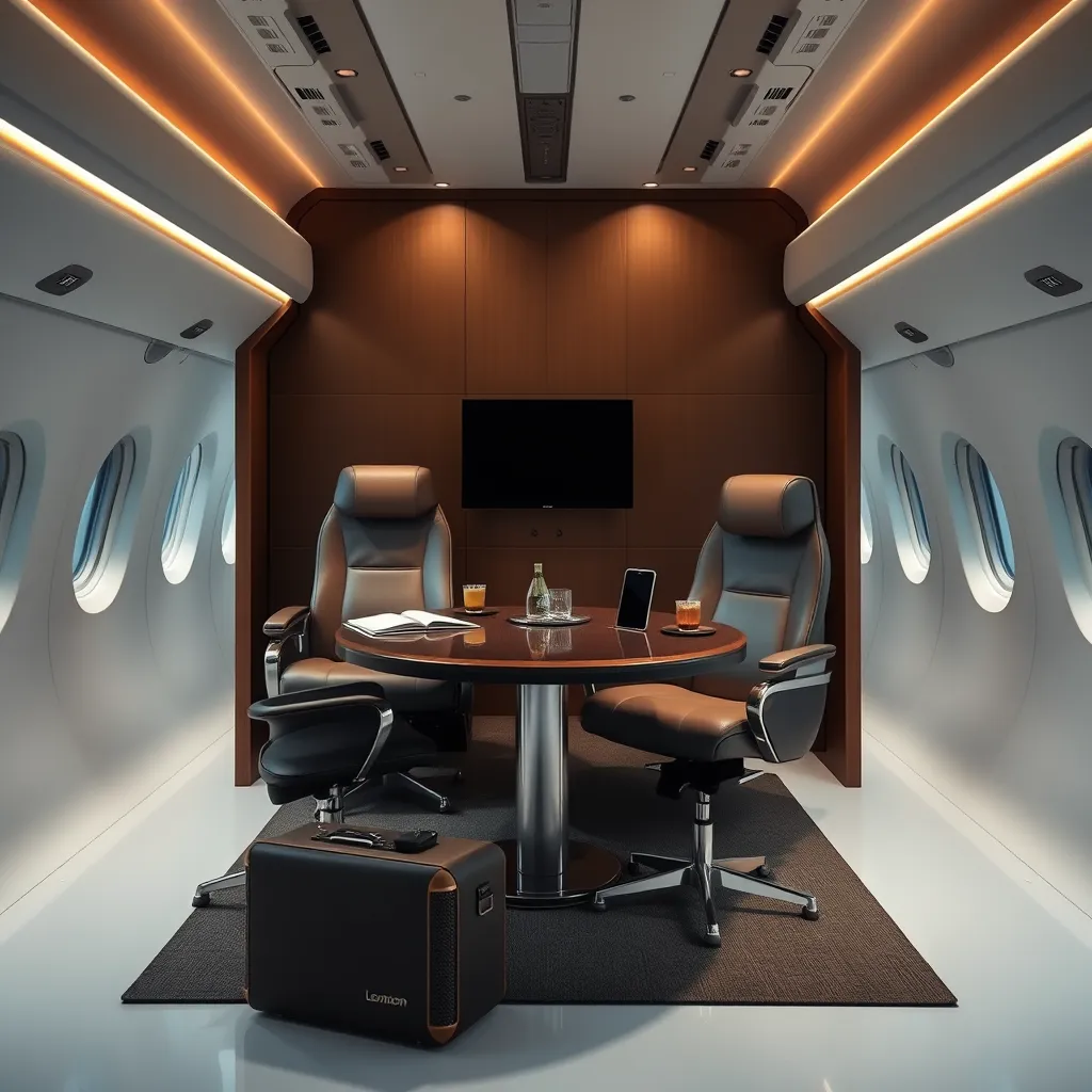 The CEO Transatlantic Business Flight Portable Boardroom Setup