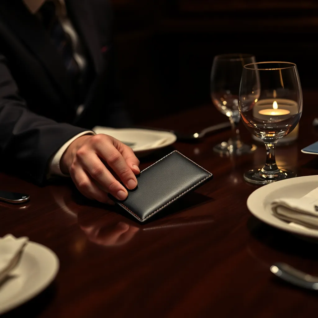 Leonadem artesania en cuero hecho a mano - Chief Revenue Officer Leather Card Case Client Dinners