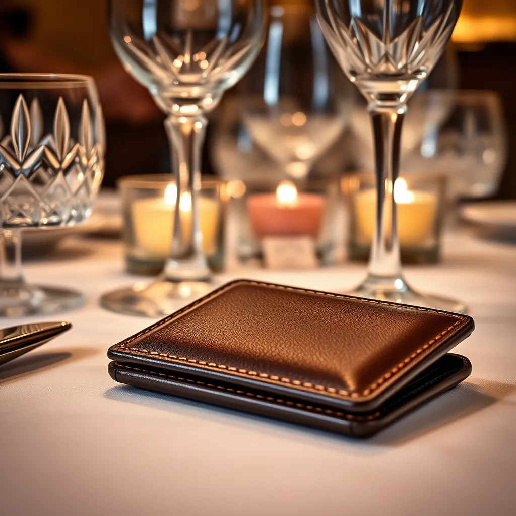 Leonadem artesania en cuero hecho a mano - Chief Revenue Officer Leather Card Case Client Dinners