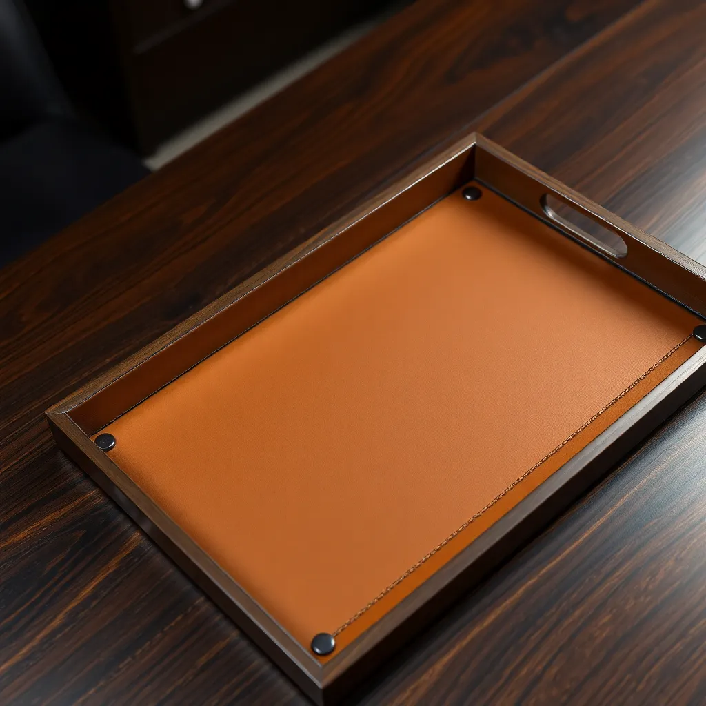 Leonadem artisanat cuir sur mesure - Cosmetic Surgeon Desk Landing Tray Luxury