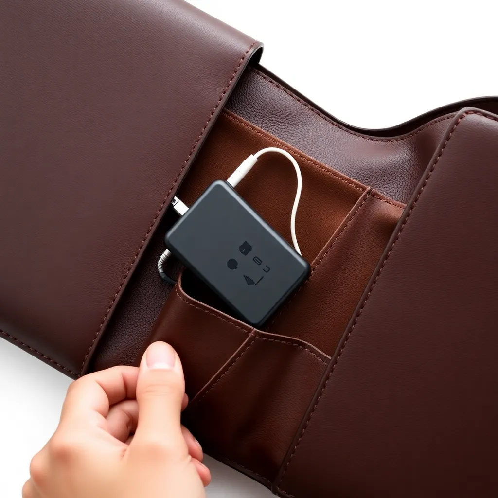Leonadem artesania en cuero hecho a mano - Cto Leather Adapter Cable Case Tech Gear Organization