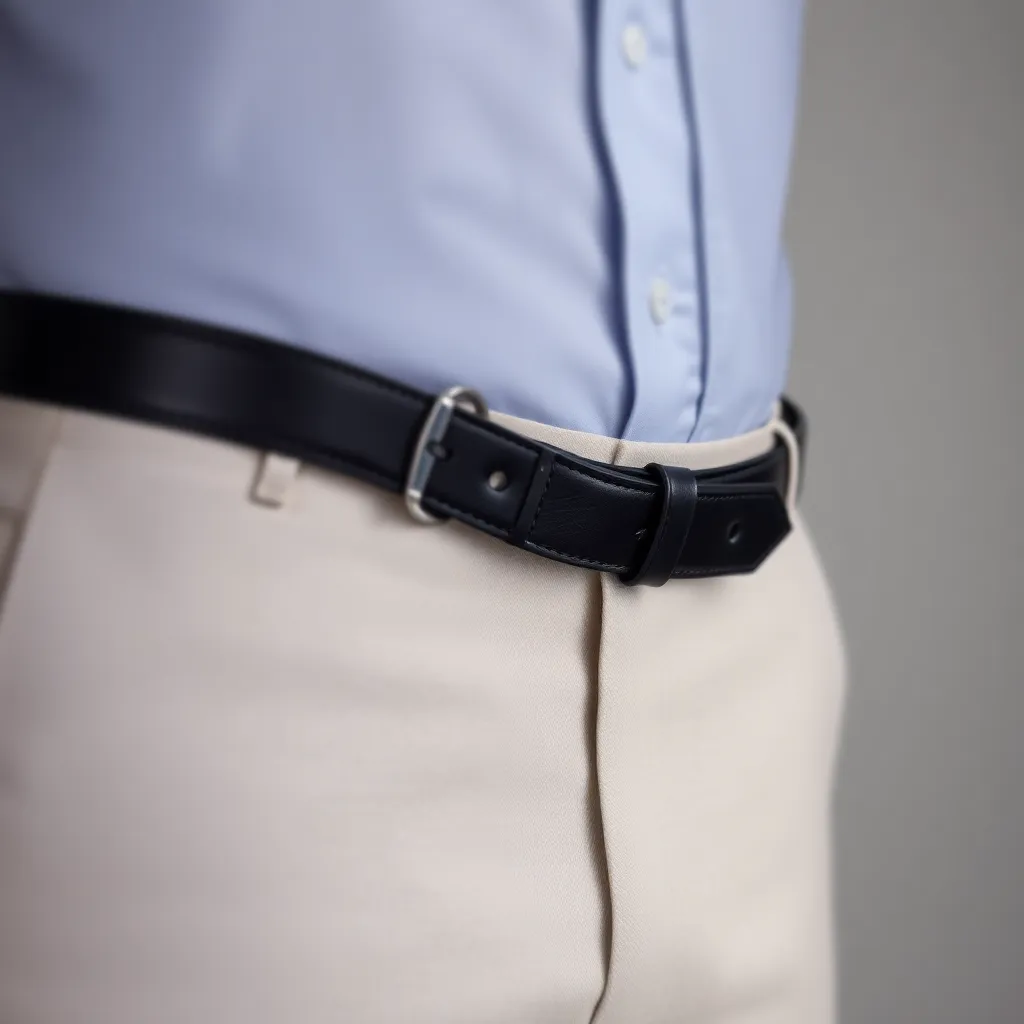 Leonadem artesania en cuero hecho a mano - Investment Banker Dress Belt Suit Trousers Style