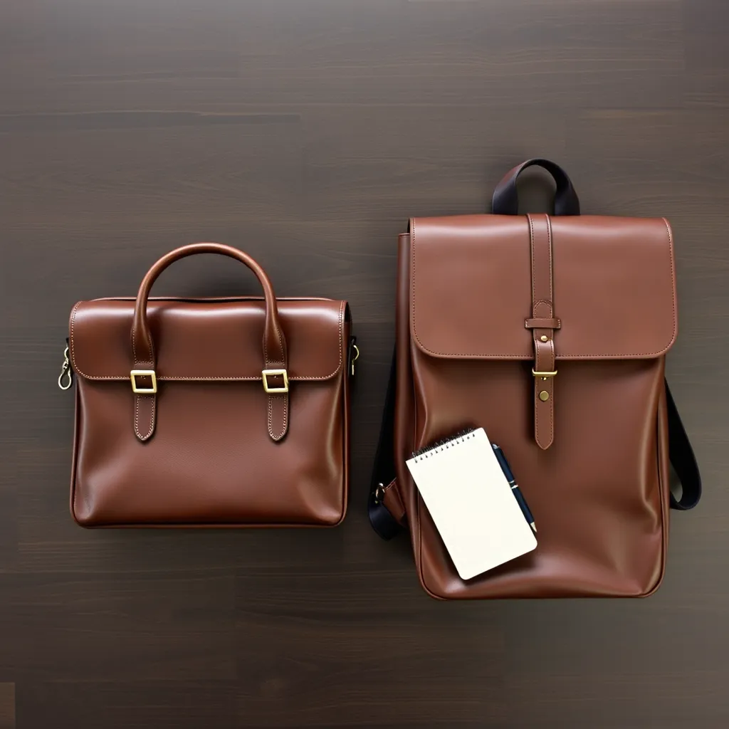 Leonadem artisanat cuir sur mesure - Leather Briefcase Vs Backpack Commuting Guide