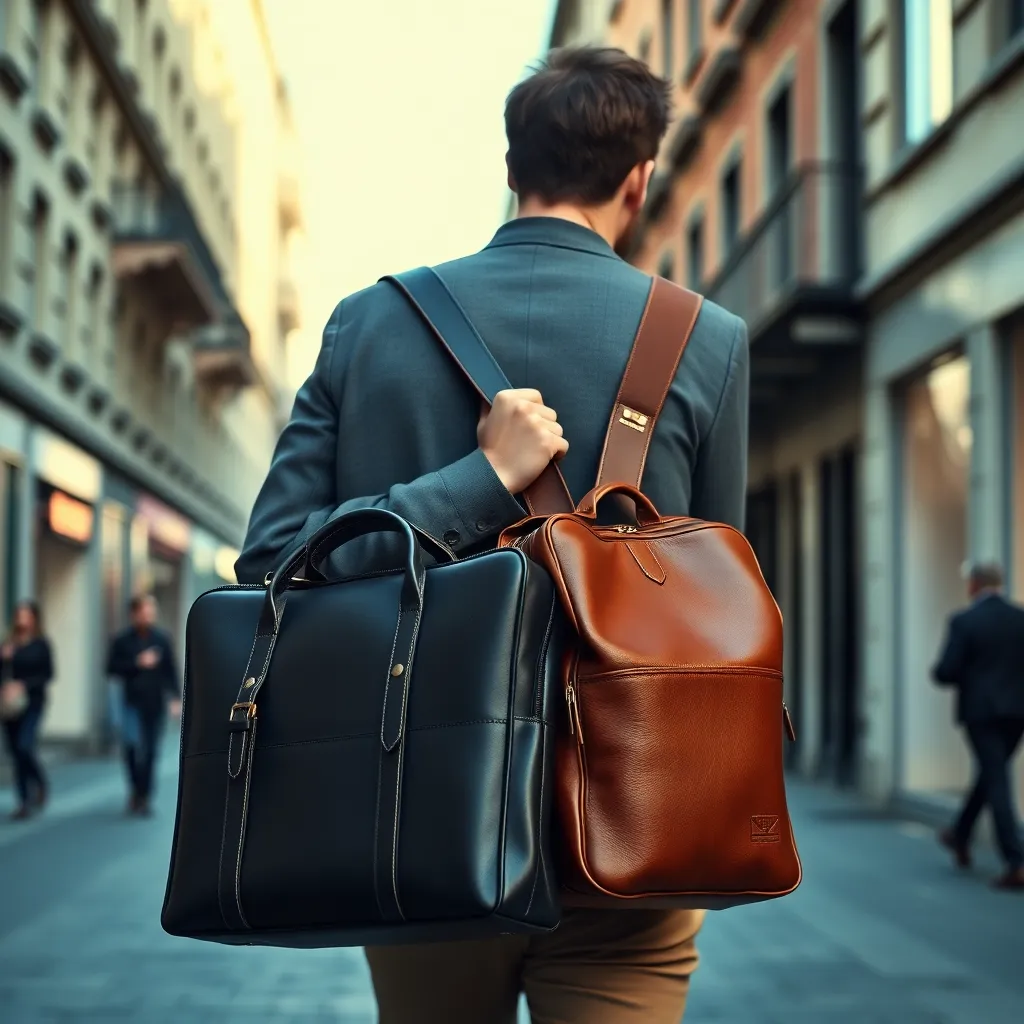Leonadem artisanat cuir sur mesure - Leather Briefcase Vs Backpack Commuting Guide