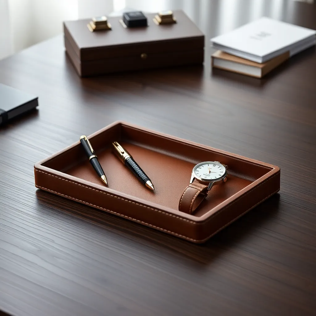 Leonadem handmade leather - Luxury Personalized Leather Valet Tray Cosmetic Surgeon 1:1 item_1