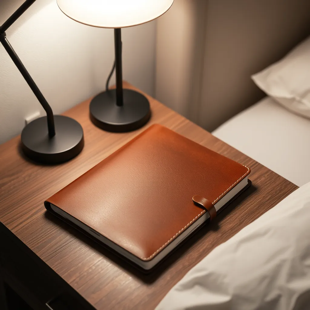 Leonadem artesania en cuero hecho a mano - Mental Clarity Evening Journaling Men Guide