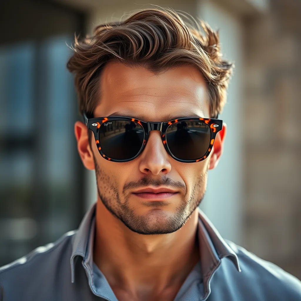 Leonadem artisanat cuir sur mesure - Pick Sunglass Frame Shape Face Shape Men Guide