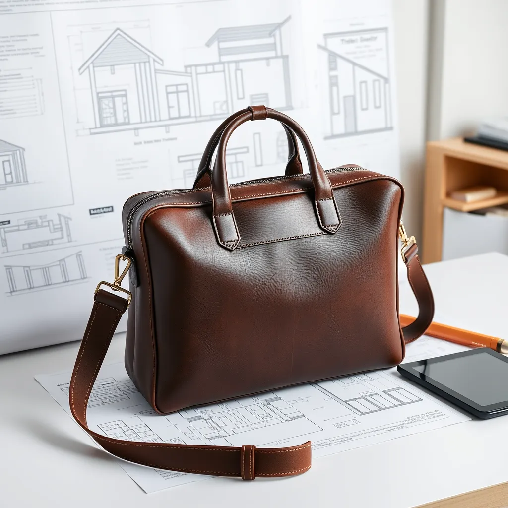 Leonadem artesania en cuero hecho a mano - Real Estate Developer Site Visit Bag Setup