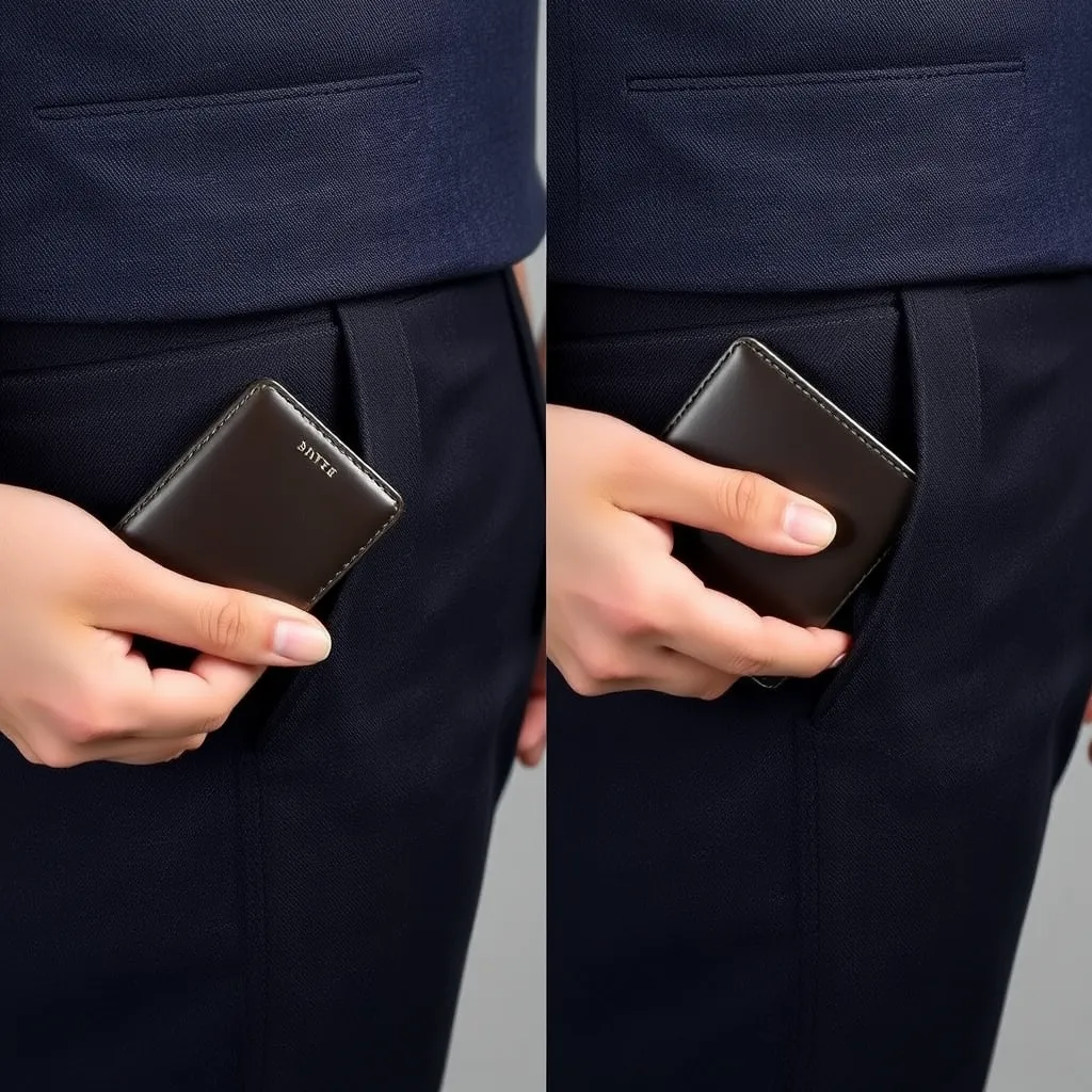 Leonadem handmade leather - Slim Wallet Vs Bifold Comparison 1:1 pocket_comparison