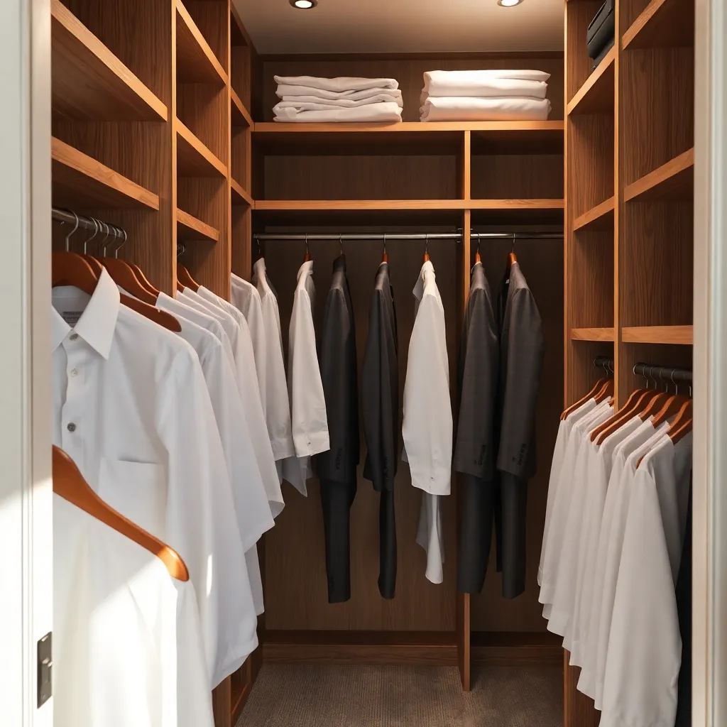 Leonadem handmade leather - Store Suits Dress Shirts Prevent Closet Odor Guide 1:1 closet_overview