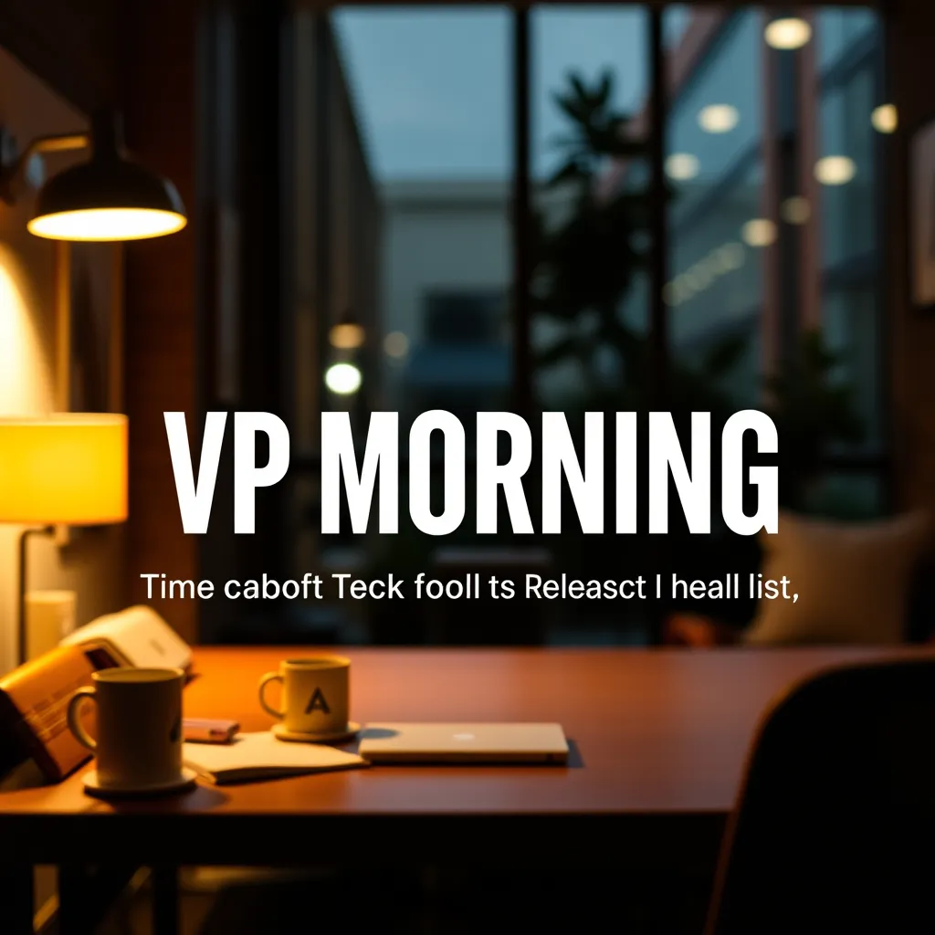 Mastering the Tech VP Morning Routine with Time Blocking
