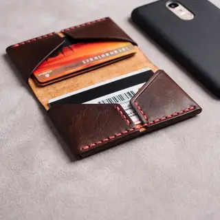 Card Leather Handmade Holder For Men