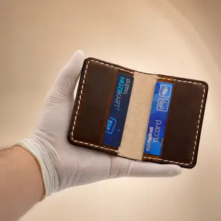 Handmade Men Bifold Leather Wallet For