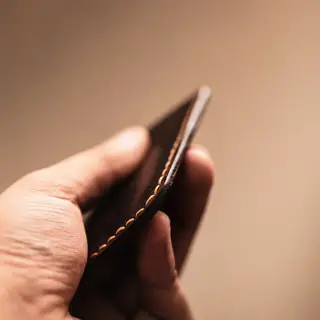 Leather Men Minimalist Wallet For
