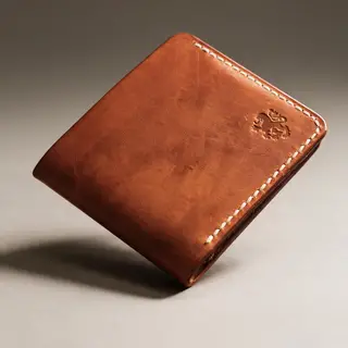 Portefeuille Minimaliste Fait Main en Cuir pour Homme
