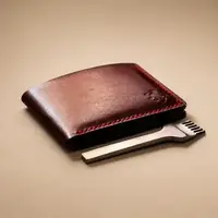 Mens Minimalist Slim Leather Wallet