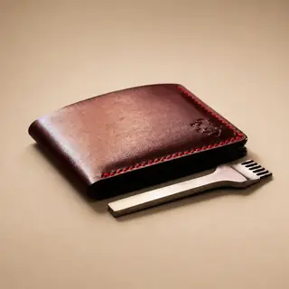 Mens Minimalist Slim Leather Wallet