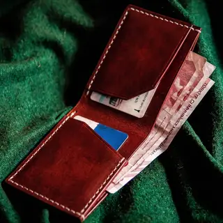 Personalized Men Slim Leather Wallet For