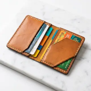 Pocket Front Slim Leather Wallet For Men
