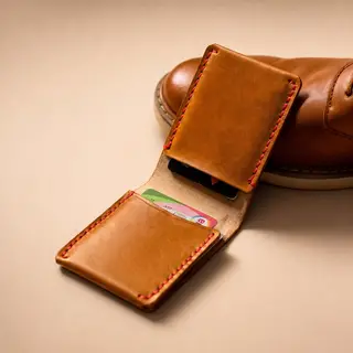 Slim Bifold Leather Wallet For Men