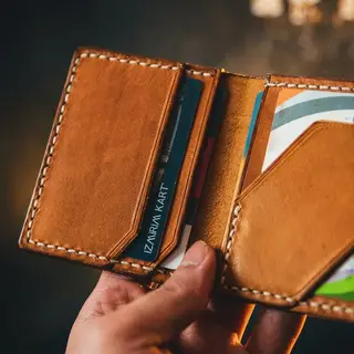 Slim Front Pocket Leather Wallet For Men