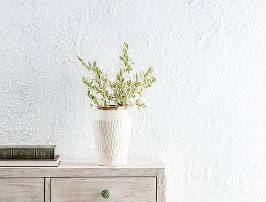 white ceramic vase