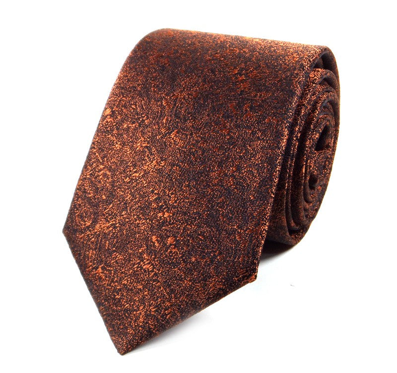 Copper Shiny Melange Pattern Tie
