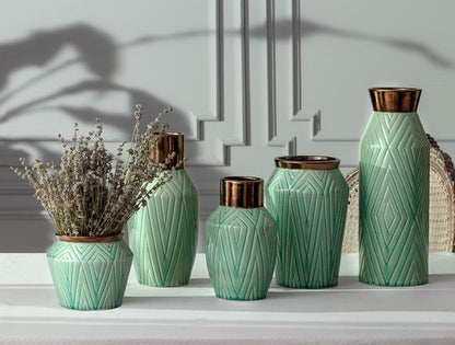 mint green vase