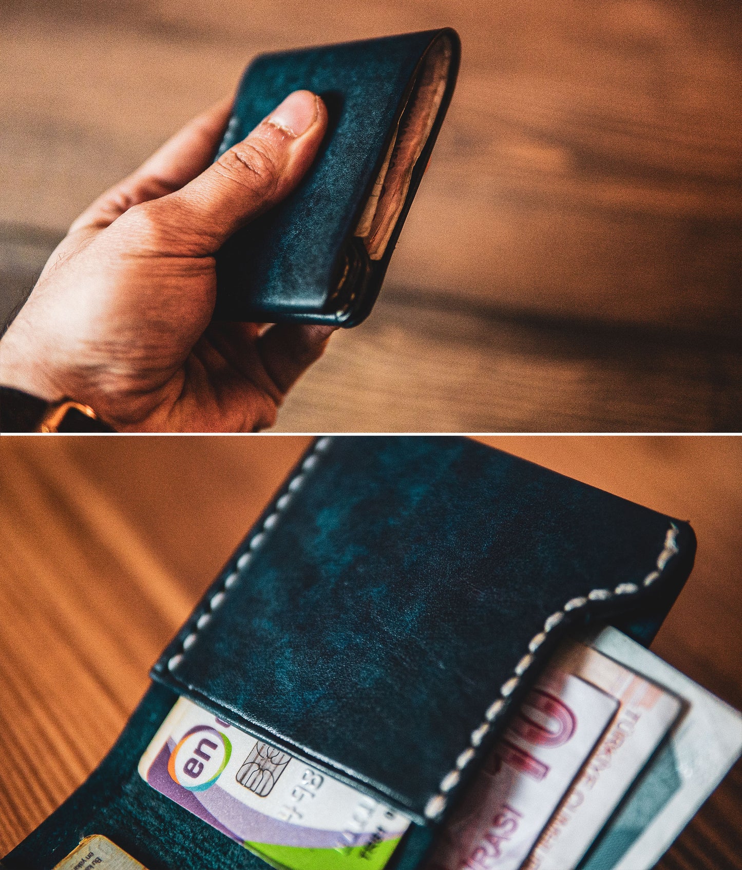 blue wallet