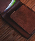 brown wallet bifold