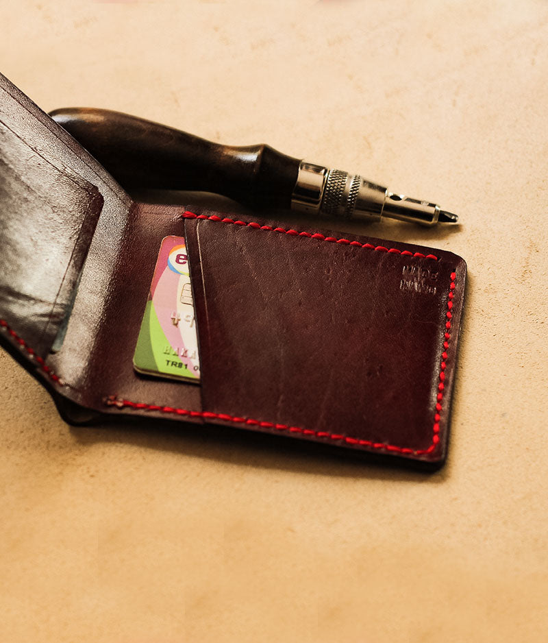 leather red wallet