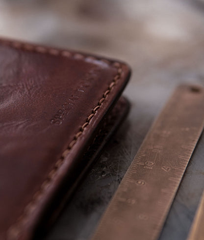 Stylish Slim Leather Wallet - Brownie